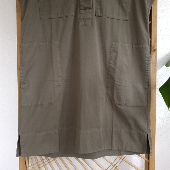Everlane The Easy Workwear Organic Utility Dress Green / Size Large - Picture 6 of 14